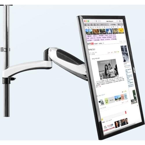 DL-GMC-112 Aluminum 27inch 0-8kg 360 rotate LCD monitor holder install ceiling screen bracket Gas Spring dual long arm mount