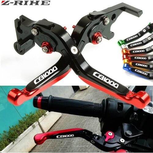 For Honda CB1000 CB 1000 CB1000 1993-1996 1995 Full Black Motorcycle Accessories Adjustable CNC Brake Clutch Lever CB1000 logo
