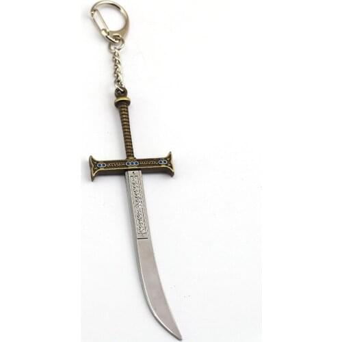 HSIC ONE PIECE Shichibukai Keychain Hawkeye Weapon Key Holder Black Sword Car Bag Key Chains Women Men Jewelry Chaveiro HC13086