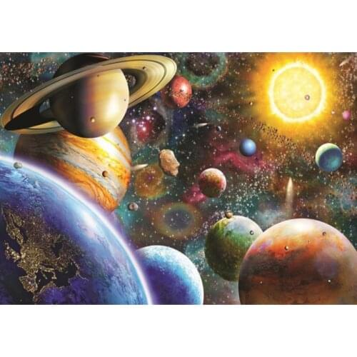 Painting with Frame for planet in universe DIY Painting By Numbers Kits Hand Painted for unquie gift for Children