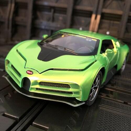 Free Shipping Alloy Model 1:32 Bugatti Centodieci Sports Car Sound And Light Pull Back Door Childrens Toy Boy Gift Collection