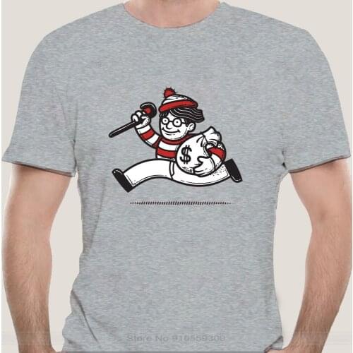 Male brand teeshirt men summer cotton t shirt Catch Me If You Can T-shirt Wheres Wally Tee