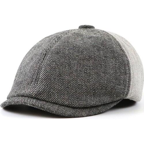 JAMONT Men Berets Hat Autumn Vintage Herringbone Octagon Cap WomenS Casual Pumpkin Hat Gatsby Flat Beret Hats