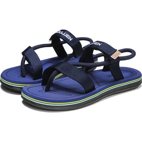 2021 Slippers man summer ankle wrap shoes slip-resistant slide sandals summer male slippers beach slides male sandals Fashion
