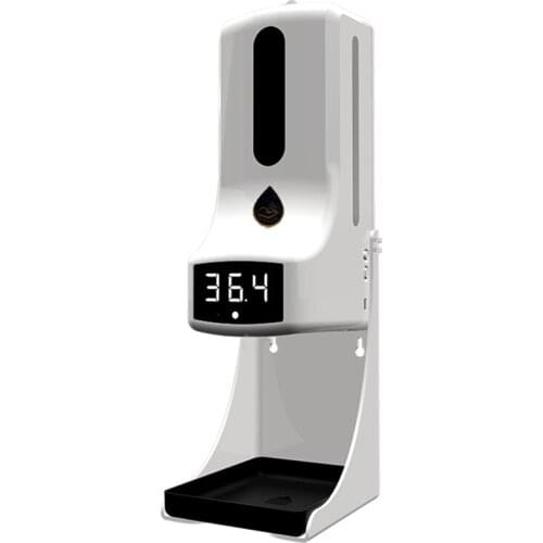 LBER 1000Ml K9 Pro Wall-Mounted Thermometer with Soap Dispenser,with Alarm,for Use in Offices,Schools and Communities