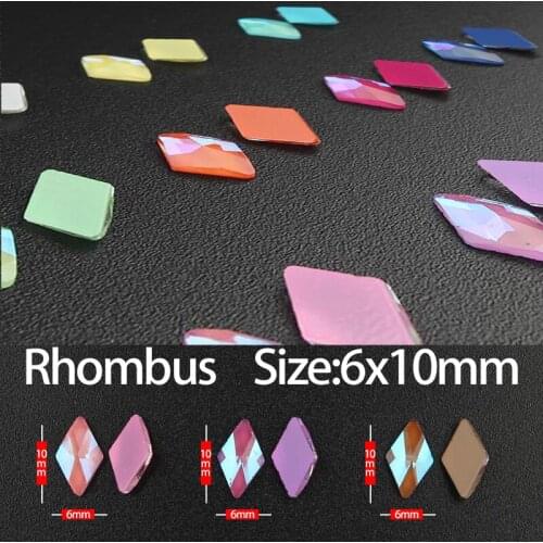 New listing clear new nail art rhinestone mocha 6X10mm diamond crystal 3D glass 30 / 100PCS for nail ornaments Free shipping