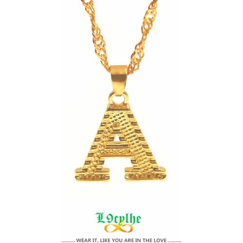 Initial Letter Pendant Necklace A C E I J K L M N O P Q R S T U V W X Y Z Alphabet Choker Stainless Steel Jewelry Collares Para