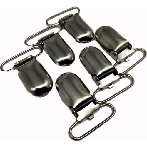 Sillver/Bronze metal hook baby dummy pacifier holder clips suspender clip soother clips for baby ribbon 20 pcs/lot 1'' 25mm