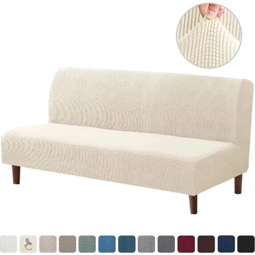 Universal Armless Sofa Bed Cover Folding Modern seat slipcovers stretch covers cheap Couch Protector Elastic Futon Spandex Cover