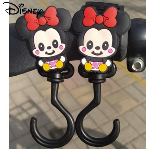 Disney Cartoon Mickey Mouse Stroller Hook Baby Carriage Hook Rotating Universal Multi-function Hanging Buckle Electric Car Hook