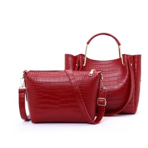 Womens large capacity handbags fashion high quality crocodile pattern portable ladies brand designer shoulder bag messenger bag