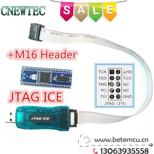 1LOT=1PCS AVR USB Emulator debugger programmer JTAG ICE for Atmel +1PCS ATMEGA16 JTAG simulation head