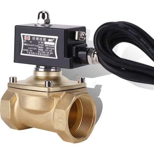 2" Normally Closed Brass Explosion Solenoid Valve For Gas natural gas