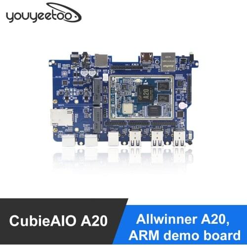 CubieAIO A20 Board open source All In One Mini embedded computer Android Linux UART x4 USB x6 Allwinner A20, ARM DEMO BOARD