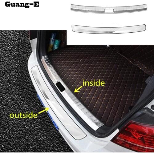 For VW Volkswagen Golf7 Golf 7 2014 2015 2016 2017 Inside/Outside Rear Bumper Tailgate Pedal Strip Trim Plate Threshold Moulding