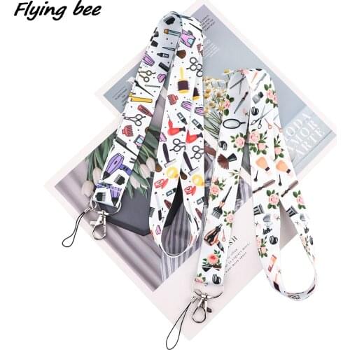 Flyingbee Repair Barber Tools Scissors Comb Lanyard Badge ID Lanyard Mobile Phone Rope Key Lanyard Neck Straps Accessories X2009