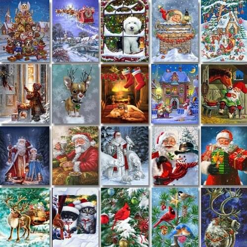 Muxun Stitch Diamond Painting Full Square/Round Christmas Diamond Painting Christmas Icon Diamond Embroidery Full Set Icon H039