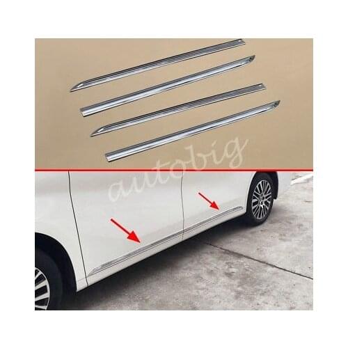 Chrome Door Body Strips For Toyota Alphard 2016 2017 Side Molding Accessories