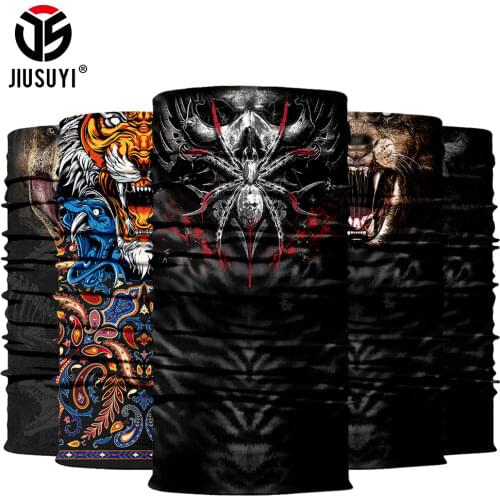 Summer Seamless Bandana 3D Printed Tube Ski Scarves Breathable Half Face Cover Outdoor Cycling Fishing Sun Protection Balaclava