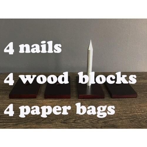 The Nail Game Magic Tricks Stage Close Up Magia Mentalism Illusion Gimmick Prop Crush Paper Bag Magie for Professional Magicians