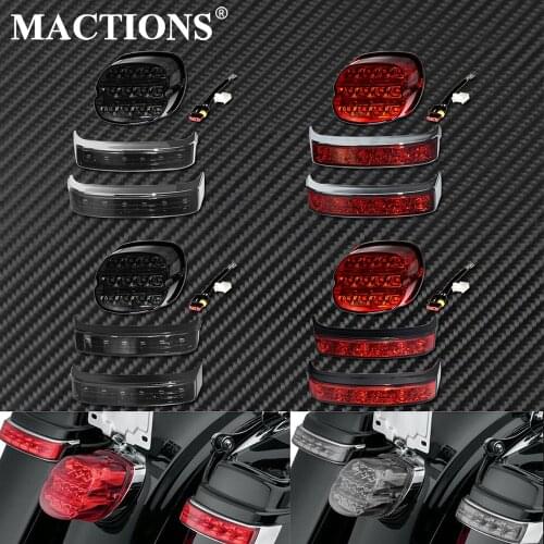 Motorcycle Saddle Bag Luggage Tail Turn Signal Lights Lamp Rear LED Brake Tail Light For Harley Touring RoadKing FLHR FLHT FLHX