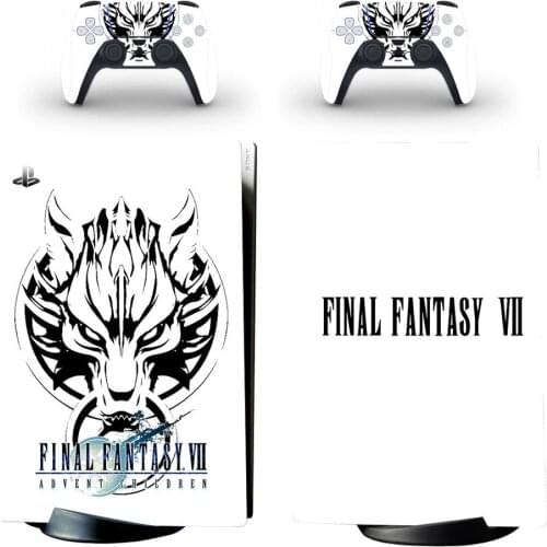 Final Fantasy PS5 Digital Edition Skin Sticker Decal Cover for PlayStation 5 Console and 2 Controllers PS5 Skin Sticker Vinyl