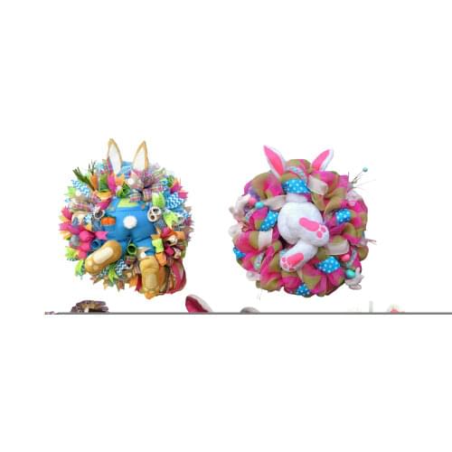 Easter Thief Bunny Butt With Ears Wreath Cartoon Bunny Shape Cute Decoration Cute Faceless Doll Ornaments