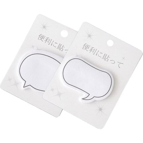 PPYY-2 Pcs Kawaii Creative Cartoon Dialog Box Stickers Weekly Plan Sticky Notes Post Memo Pad Korean Stationery School Supplies