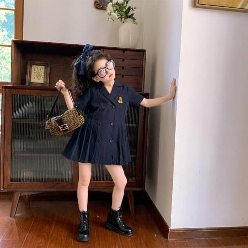 Party T Shirt Fashion Summer Girls Short Dress Korean Boutique Outfits Cute Girls Dress Princess Robe Children Dress BW50DR