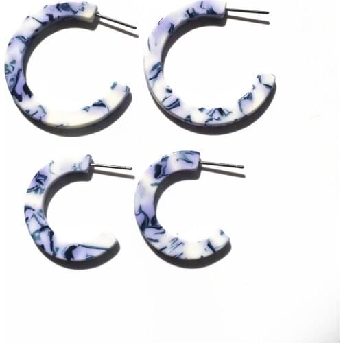 UJBOX Geometric Acetate Hoop Earrings for Women Acetic Acid Wedding Party Jewelry Wholesale Bulk Gifts