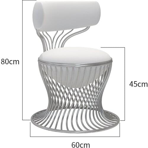 Customizable Chair Commercial Furniture Creativity Nordic Hotel Coffee Chairs Pink Soft Backrest Dining Chairs Sillas Modernas