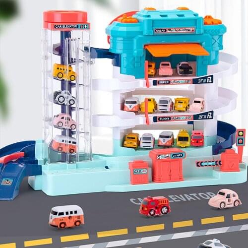 Three-dimensional Multilayer Automobile Building Parking Lot Garage Car Kid Toy Early Education Toys Puzzles For Children Gift