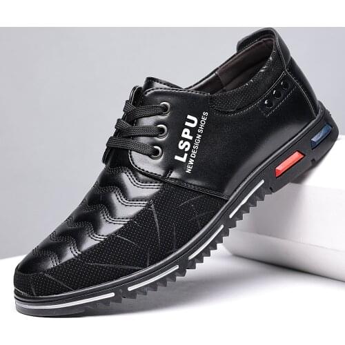 Fashion Men Leather Shoes Daily Office Sneakers Zapatos Hombre Casual Loafers Comfortable Soft Driving Walking Shoes Men Loafers