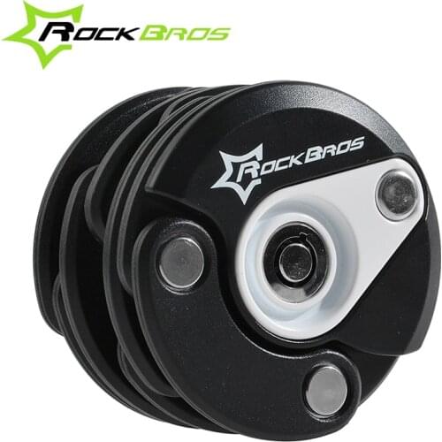 ROCKBROS MTB Road Bike Anti-Theft Mini Foldable Chain Lock Folding-locks Hamburg Lock Bicycle Cycle Cycling Locks 4 Colors