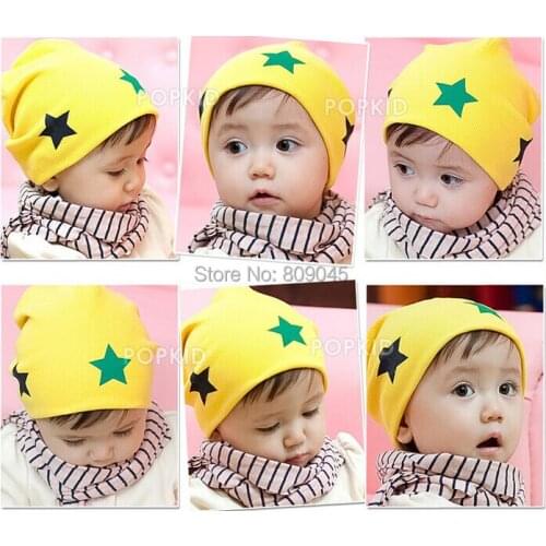 Winter warm knitted hats for boy/girl/kits hats infants caps for chilldren Ear protection five-pointed star cap 5pcs/lots MC17