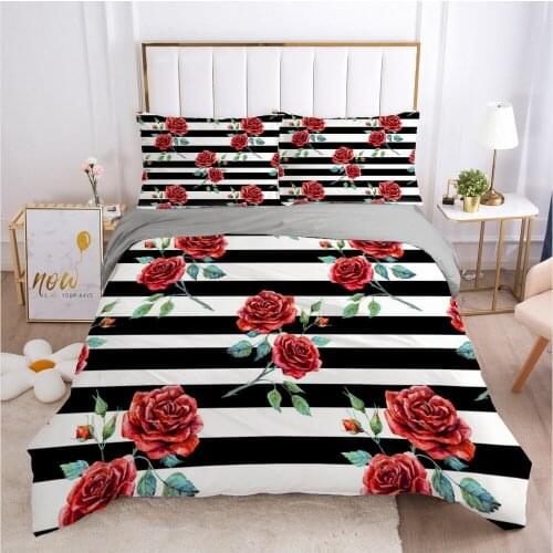3D Flower Design Duvet Cover Set Bedding Sets Quilt Covers and Pillow cases Full Twin Single Double Size Linens Bed