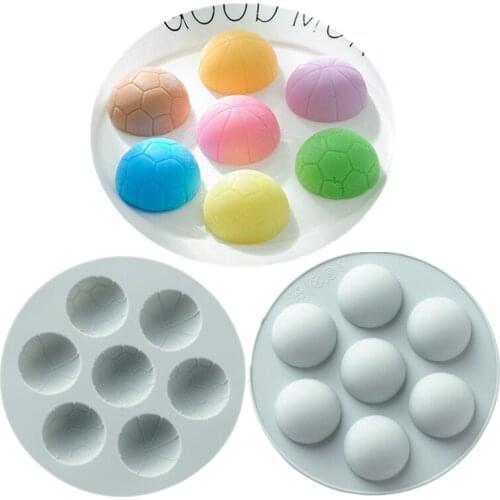 3D Football Basketball Cake Silicone Molds Soccer Party Fondant Cake Decorating Tools Chocolate Candy Mold Resin Clay Mould