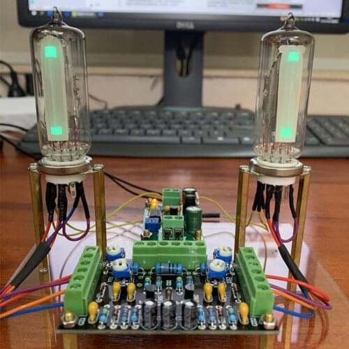 6E2 Cat Eye Tube Driver Board Kit Dual Channel Fluorescence Level Indication Driver Amplifier DIY Kit Modification