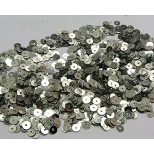 8000 Silver-coiour 6mm Flat Round loose sequins Paillettes sewing Wedding craft