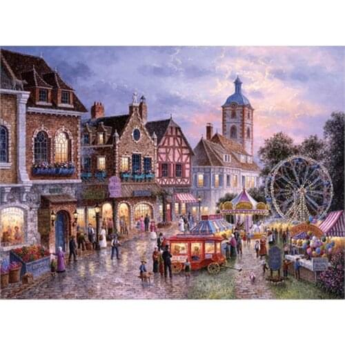 Canvas Size 5D Diy Diamond Painting Cross Stitch Kit Diamond Mosaic Embroidery " Landscape " Painting Square/Round Drill Gift
