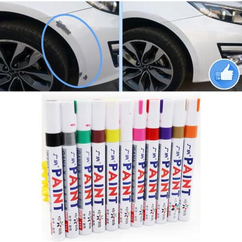 Auto Permanente Verf Marker Pen Loopvlak Rubber Metalen Acces Kleuren Auto Jas Verf Pen Touch Up Kras Clear reparatie dfdf