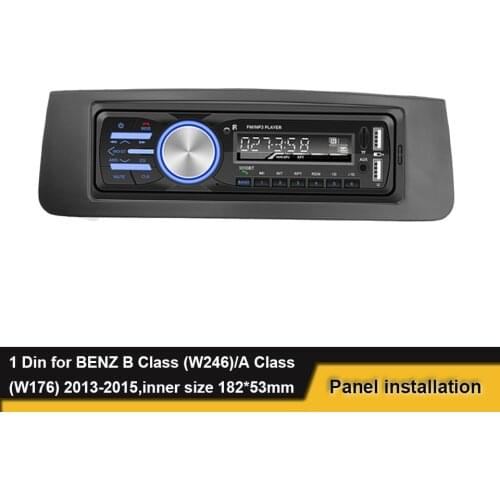 1Din Car Radio Fascia For MERCEDES BENZ B Class (W246) A Class (W176) 2013 - 2015 Molding Dash Installation Bezel Trim