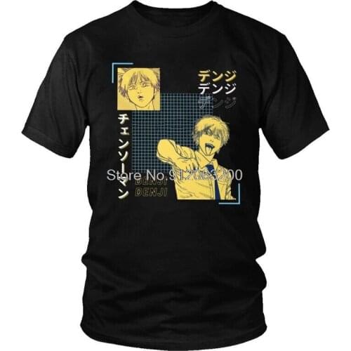 Tvoe Chainsaw Man T-Shirts Men Fashion T Shirts Short Sleeve Warrior Denji Japanese Anime Manga Tshirts Cotton Tees Top Clothes