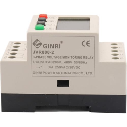 JVR800-2 measuring and monitoring relays GINRI 3-phase Sequence loss relay worldwide general voltage and phase protector