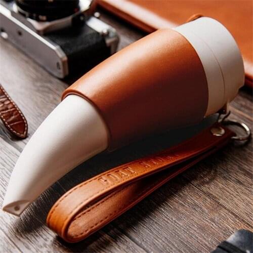 Quality 230ml Cup Goat Horn Coffee Mug Stainless Steel Liner Vacuum Insulation Cup white