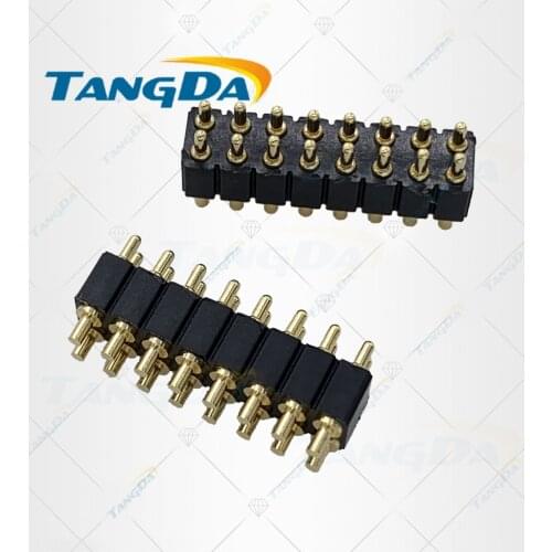 [PR] pogo pin connector 16PIN thimble connector (double) inserted plate welding Through Hole Free Shipping