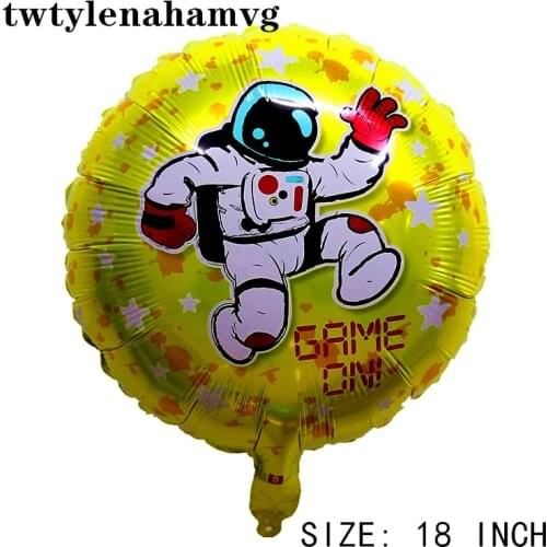 Outer Space Astronaut Foil Ball Decorate Planet Explore Partner Holiday Childrens Toy Game On Boy Happy Birthday Party Balloon