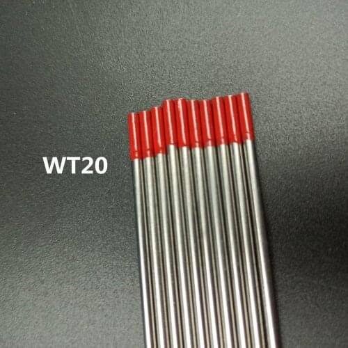 WT20 Red Tungsten Electrode 1.0 1.6 2.0 2.4 3.0 3.2mm 2% Thoriated for Welding Machine Tig Rod 175mm