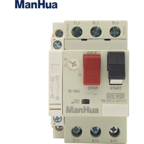 ManHua GV2-M20C 13-18A 3P Ue690V 50/60Hz Motor Protection Circuit Breaker