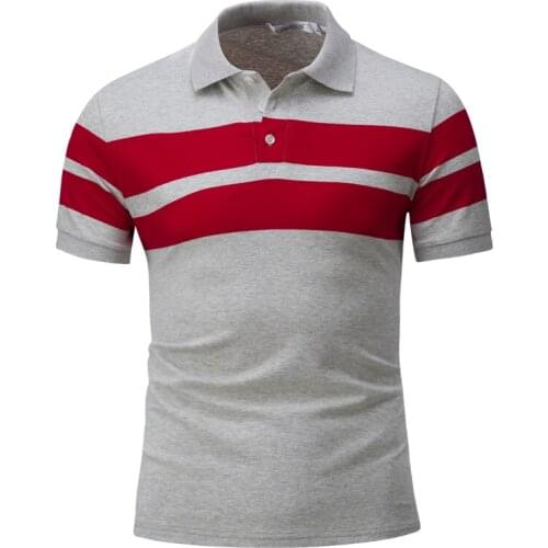 Hot sell mens cotton wide striped short sleeves European and American wind summer mens big size Paul shirt